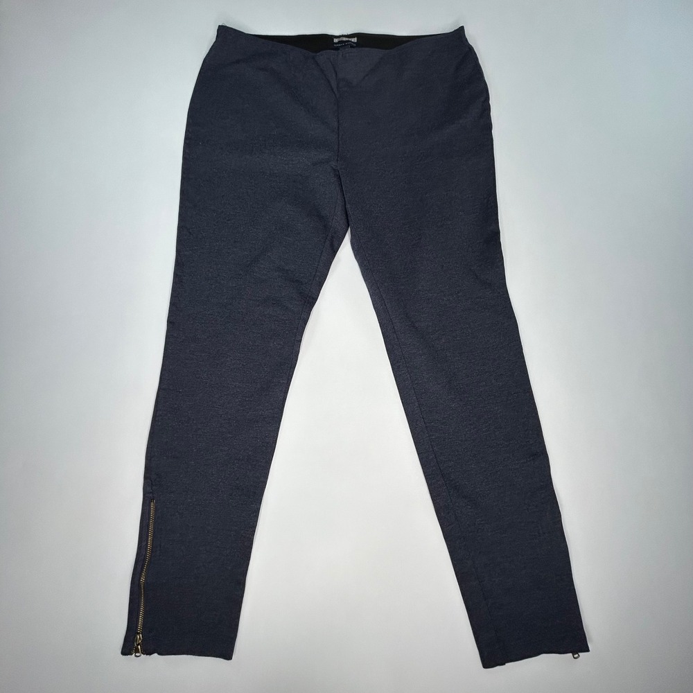 Tommy Hilfiger Athluxe Womens Leggings M Navy Ponte Ankle Zip Stretch Pants